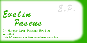 evelin pascus business card